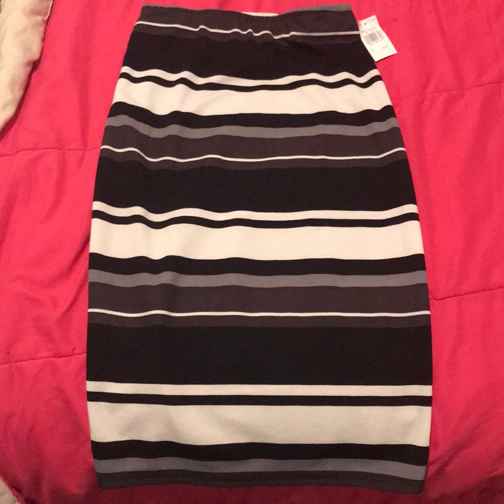 Black White and Gray Skirt